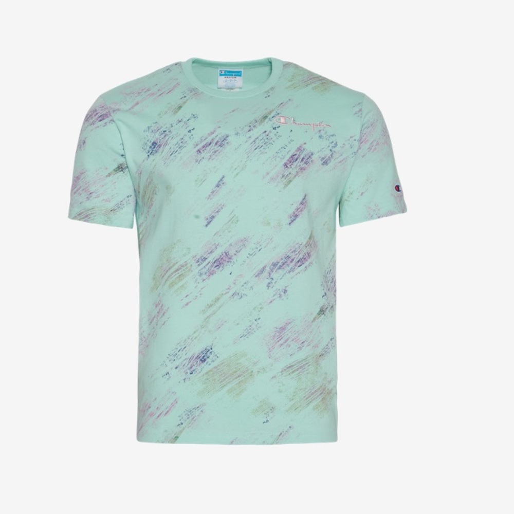 NWT Champion Heritage AOP T-Shirt- Crayon Blur